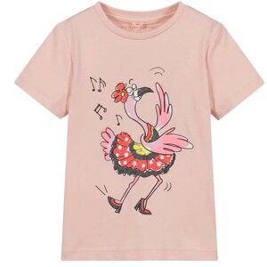 NWT Stella McCartney Kids Dancing Flamingo Tee - Peachy Pink